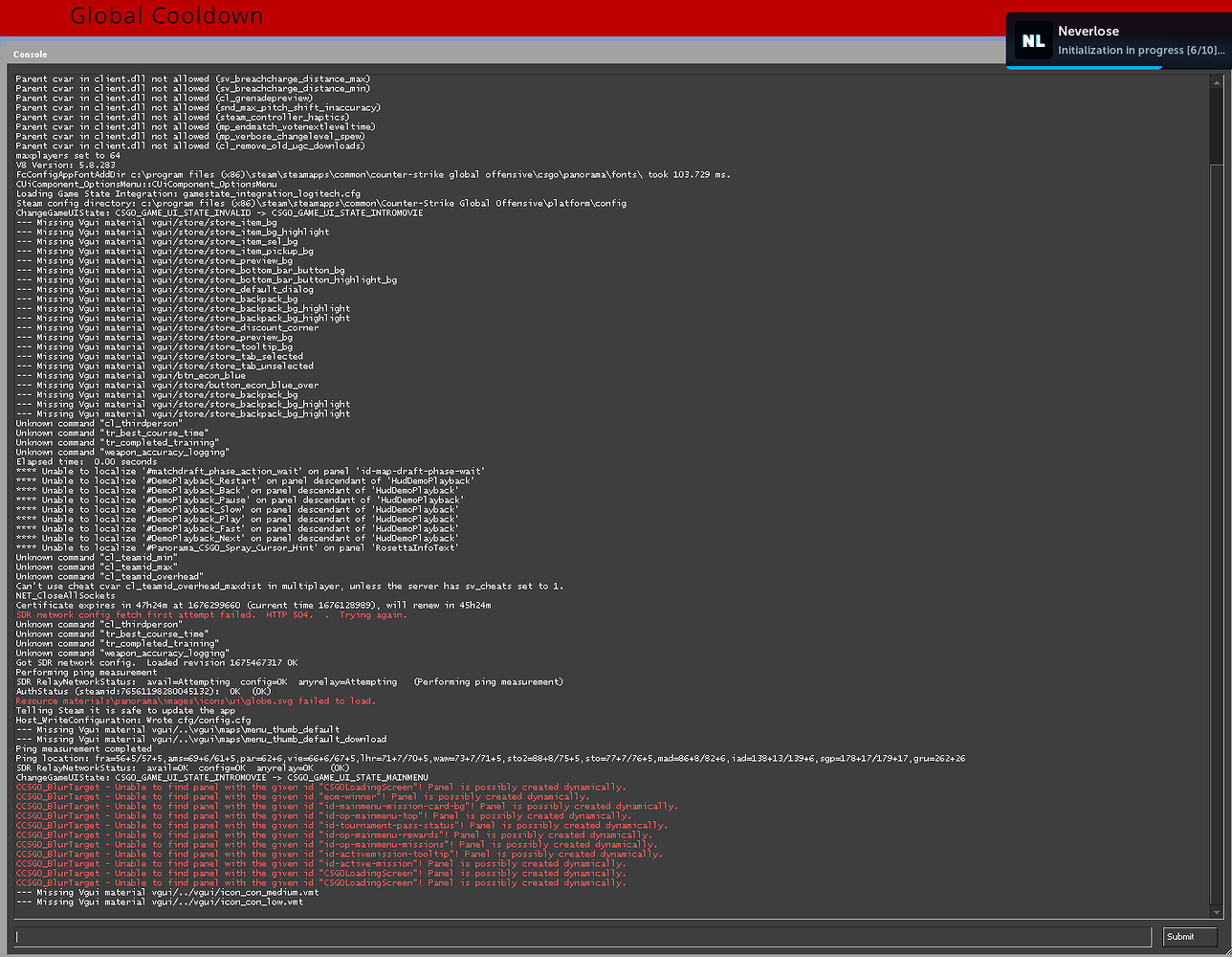 Initialization in progress 6/10 | Not injecting - Problems - Neverlose ...