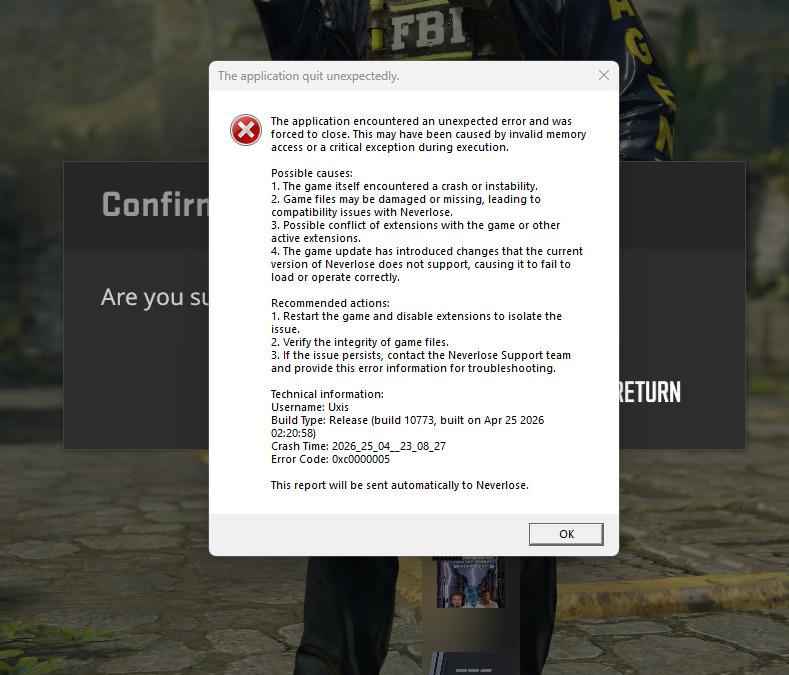 Everytime I exit cs 2 this error pops up - Problems - Neverlose.cc - Forum